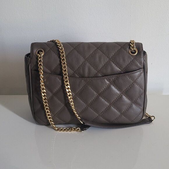 Tory Burch Quilted Shoulder Bag in Brown with Gold Chain - Picture 2 of 13